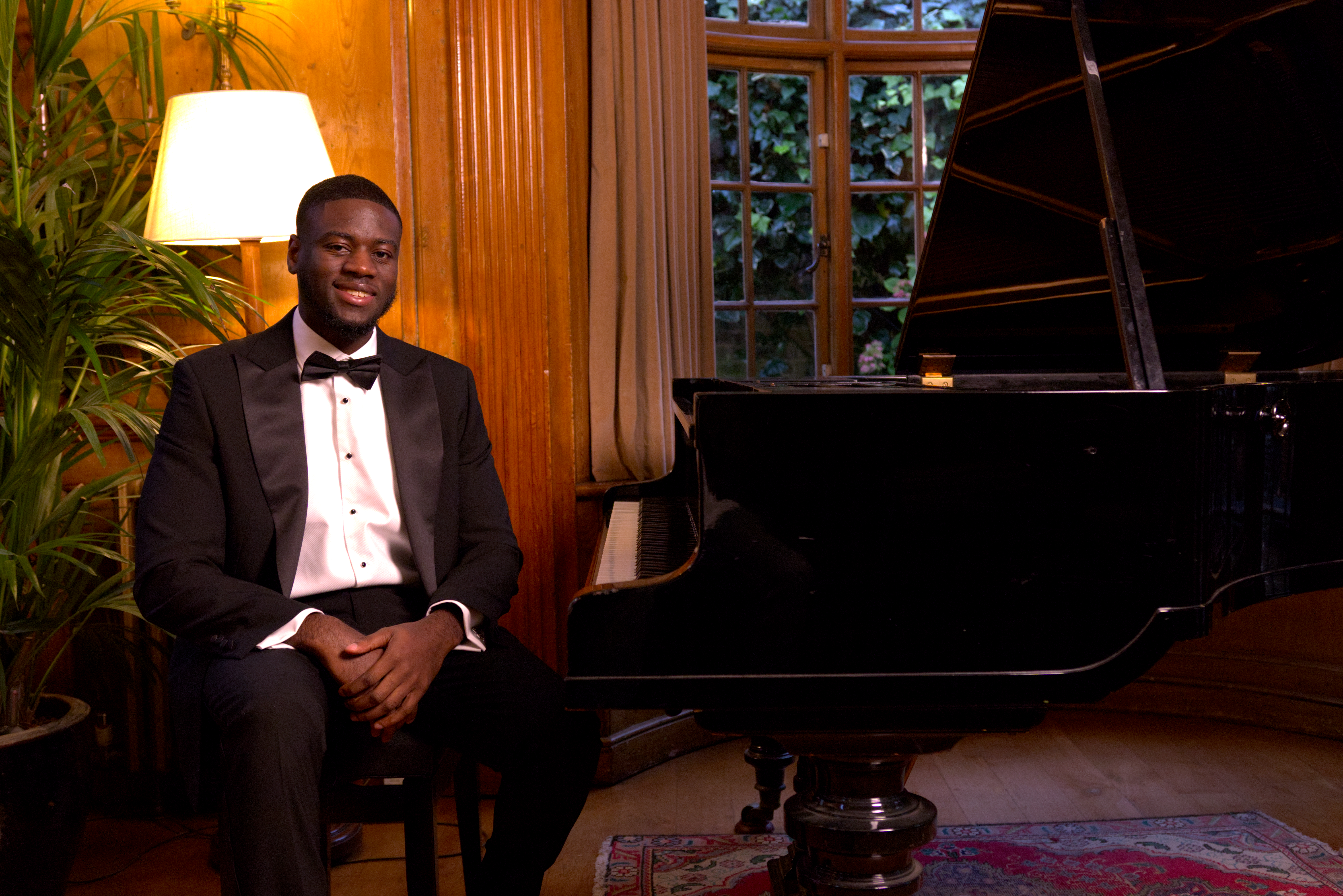 Patrick Yeboah at the grand piano